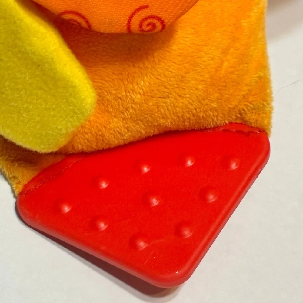 Melissa & Doug K's Kids Flip Fish Plush Sensory Baby Toy Orange Multi Color Exc
